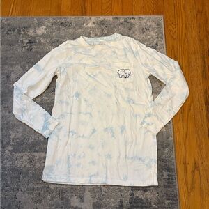 Ivory Ella Tie-dye Long Sleeve LS Pocket Tee, Women’s XS